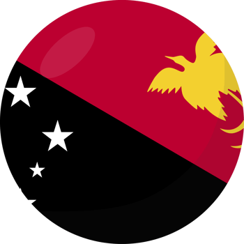 Papua New Guinea flag circle 3D cartoon style. png