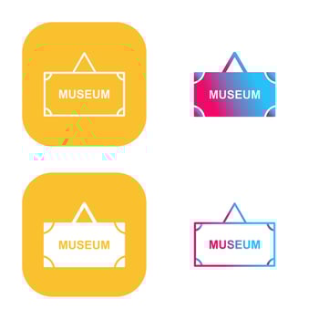 Museum Tag Vector Icon