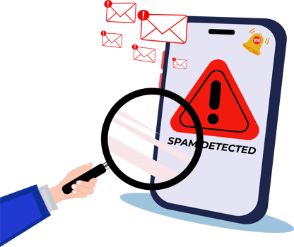 Cyber thief hide inside an email or spam detecting and email data phishing png
