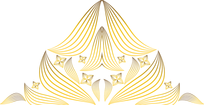 luxury golden flower petal png