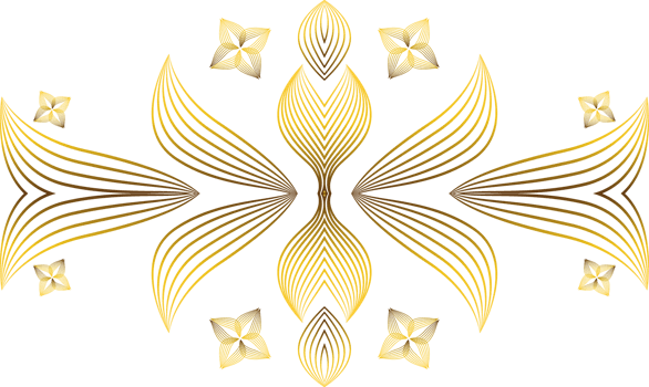 luxury golden flower petal png
