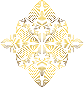 luxury golden flower petal png