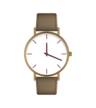 Realistic Watch Vector Design Illustration Isolated On White Background