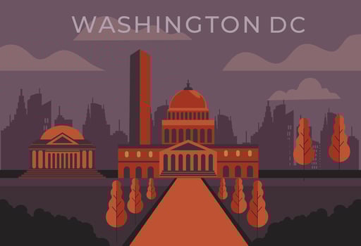 Washington DC background vector