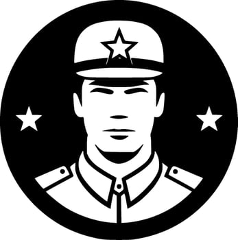Army, Black and White Vector illustration