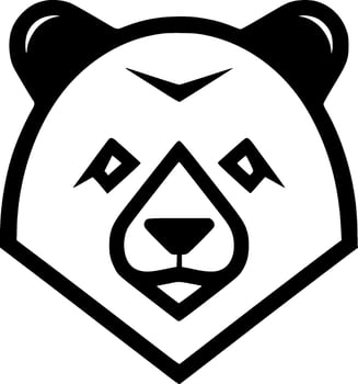 Bear - Black and White Isolated Icon - Vector illustration