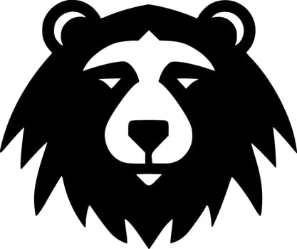 Bear, Black and White Vector illustration