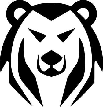 Bear - Black and White Isolated Icon - Vector illustration