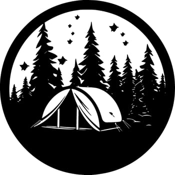 Camping - High Quality Vector Logo - Vector illustration ideal for T-shirt graphic