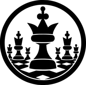 Chess, Minimalist and Simple Silhouette - Vector illustration