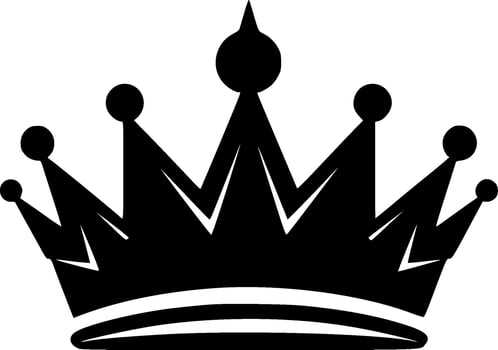 Crown, Minimalist and Simple Silhouette - Vector illustration