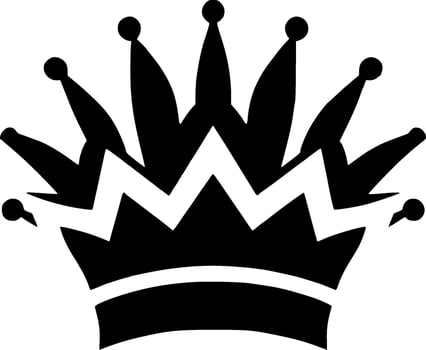 Crown, Minimalist and Simple Silhouette - Vector illustration