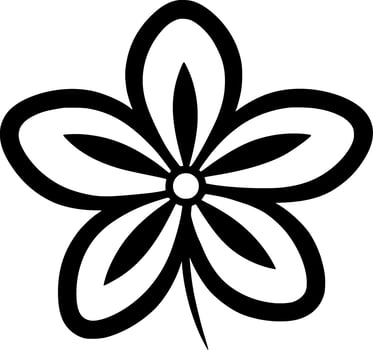Daisy - Black and White Isolated Icon - Vector illustration