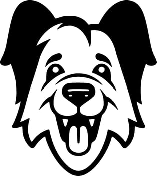Dog - Black and White Isolated Icon - Vector illustration
