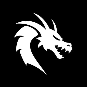 Dragon - Minimalist and Flat Logo - Vector illustration