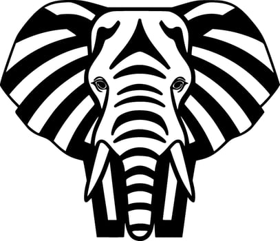 Elephant, Minimalist and Simple Silhouette - Vector illustration