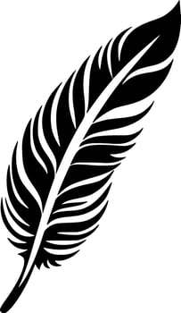 Feather - Minimalist and Flat Logo - Vector illustration