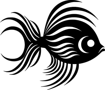 Fish, Black and White Vector illustration