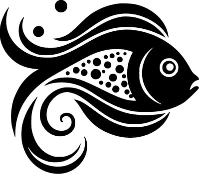 Fish, Black and White Vector illustration