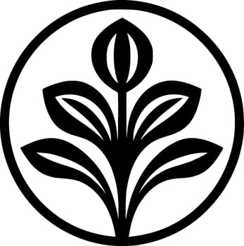 Floral, Minimalist and Simple Silhouette - Vector illustration