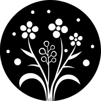 Floral, Minimalist and Simple Silhouette - Vector illustration