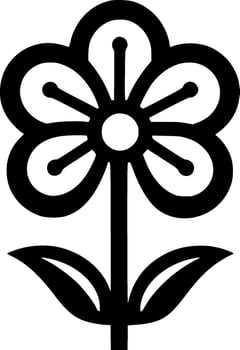 Flower, Minimalist and Simple Silhouette - Vector illustration
