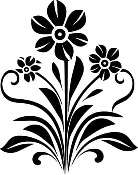 Flower - Minimalist and Flat Logo - Vector illustration