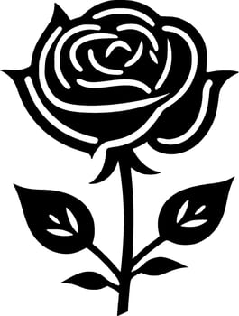 Flower, Minimalist and Simple Silhouette - Vector illustration