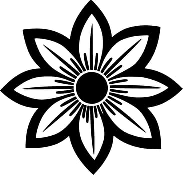 Flower, Minimalist and Simple Silhouette - Vector illustration