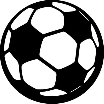 Football, Black and White Vector illustration
