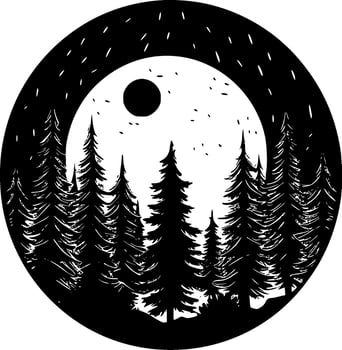 Forest - Minimalist and Flat Logo - Vector illustration