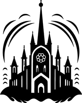 Gothic, Minimalist and Simple Silhouette - Vector illustration