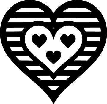 Heart, Minimalist and Simple Silhouette - Vector illustration