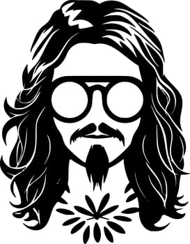 Hippy - Minimalist and Flat Logo - Vector illustration