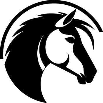 Horse - Minimalist and Flat Logo - Vector illustration