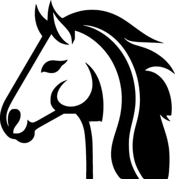 Horse - Minimalist and Flat Logo - Vector illustration