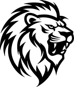 Lion - Minimalist and Flat Logo - Vector illustration