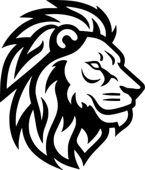 Lion - Minimalist and Flat Logo - Vector illustration