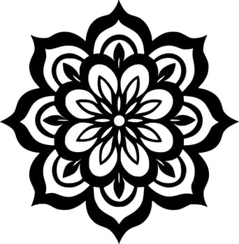 Mandala - Minimalist and Flat Logo - Vector illustration