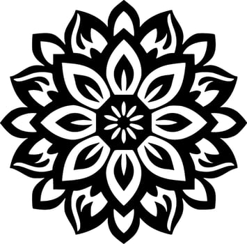 Mandala, Minimalist and Simple Silhouette - Vector illustration