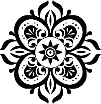 Mandala, Minimalist and Simple Silhouette - Vector illustration