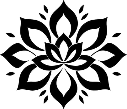 Mandala - Minimalist and Flat Logo - Vector illustration