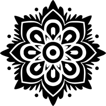 Mandala, Minimalist and Simple Silhouette - Vector illustration