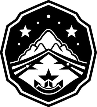 Military - Minimalist and Flat Logo - Vector illustration