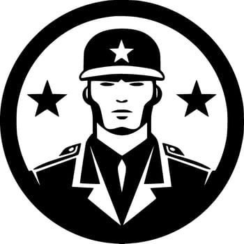 Military, Minimalist and Simple Silhouette - Vector illustration