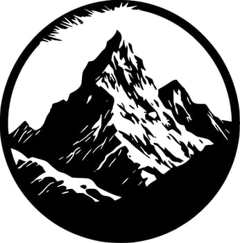 Mountains - Minimalist and Flat Logo - Vector illustration