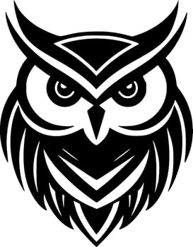 Owl, Minimalist and Simple Silhouette - Vector illustration