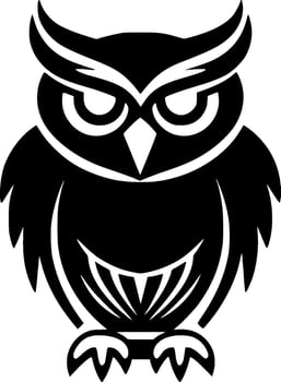 Owl - Minimalist and Flat Logo - Vector illustration