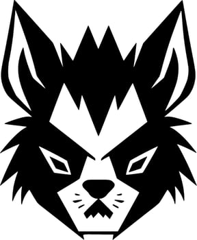 Panda, Black and White Vector illustration