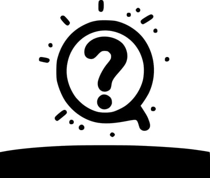 Question, Minimalist and Simple Silhouette - Vector illustration